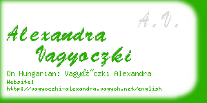 alexandra vagyoczki business card